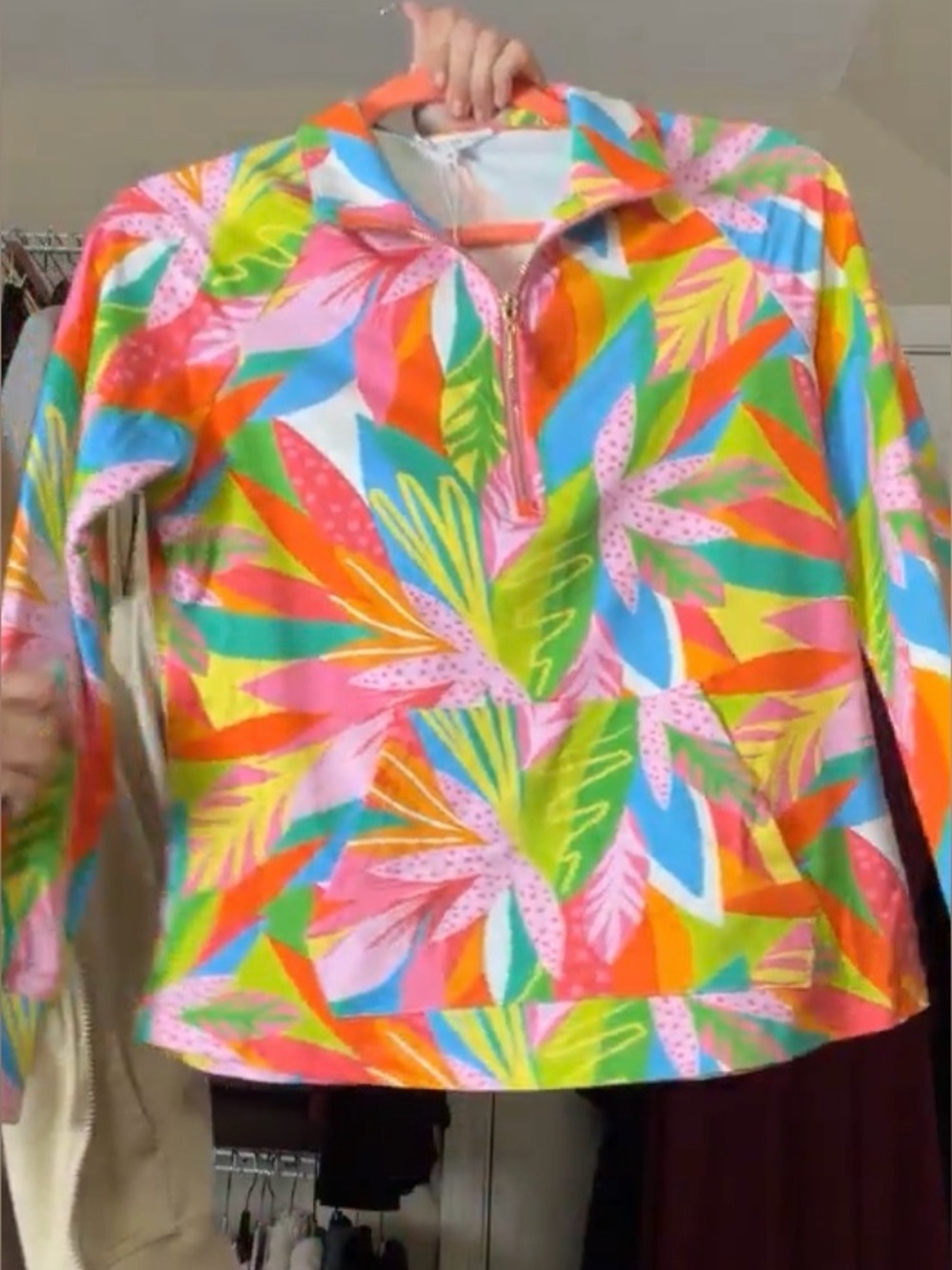 Mary Square half-zip top, Hamptons Top or the Hamptons Get Tropical NWT Small - Picture 4 of 4